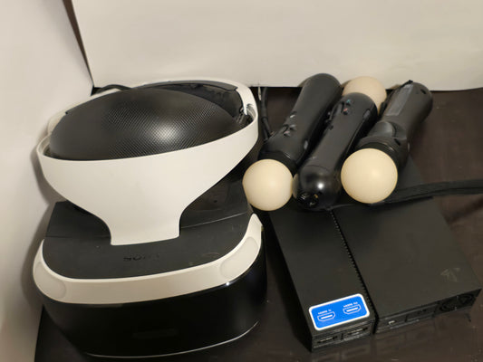 PlayStation VR Headset with Move Controllers and Processing Unit